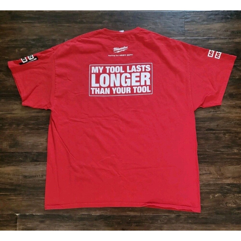 Milwaukee Tools Nothing But Heavy Duty Red T-Shirt Size 2XL Short Sleeve M12 18
